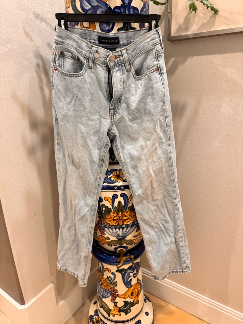 Aeropostale Light Blue High-Rise Baggy Jeans